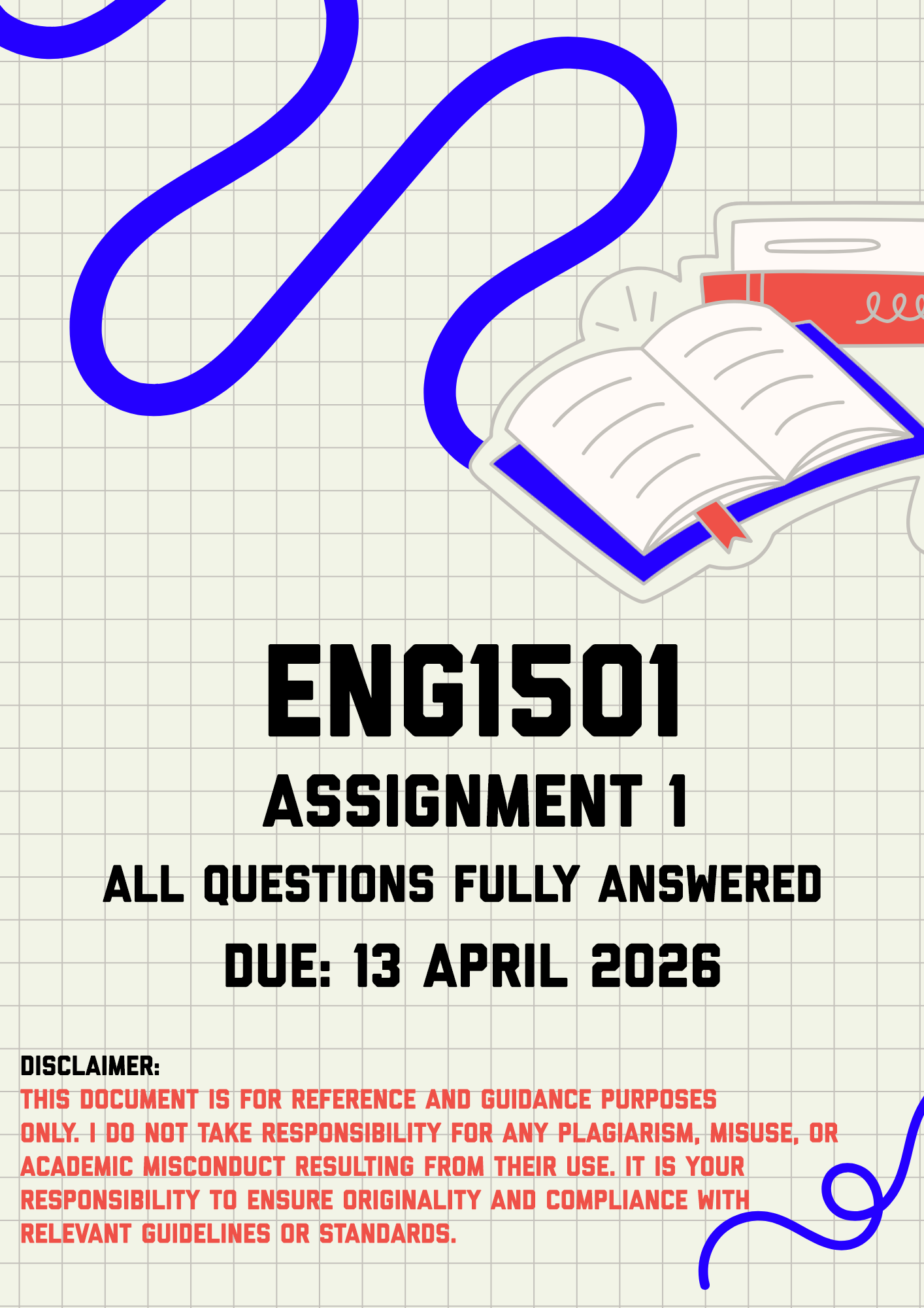 ENG1501 Assignment 1 Memo | Due 13 April 2026