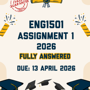 ENG1501 ASSIGNMENT 1 2026 - TWO POEMS PROVIDED (DUE 13 APRIL 2026)