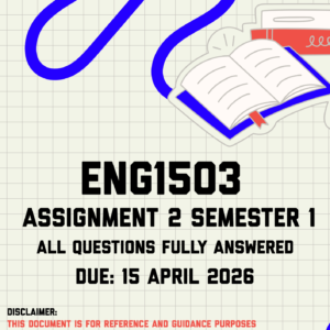 ENG1503 Assignment 2 Semester 1 Memo | Due 15 April 2026