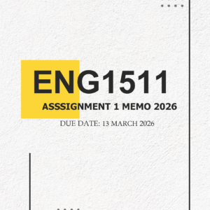 ENG1511 Assignment 1 MEMO 2026 | Due 13 March 2026