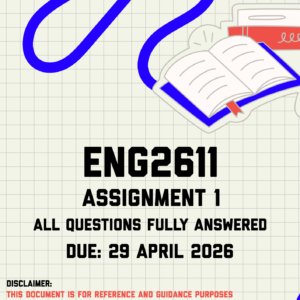 ENG2611 Assignment 1 Memo | Due 29 April 2026