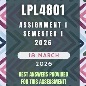 LML4801 Assignment 1 Semester 1 (2026) | Complete Solutions & Detailed Answers | Due 20 March 2026 | UNISA