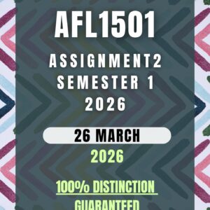 AFL1501 Assignment 2 Semester 1 (2026) | Complete Solutions & Detailed Answers | Due 26 March 2026 | UNISA