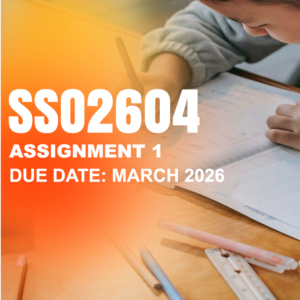SSO2604 Assignment 1 Semester 1 2026 – Due March 2026