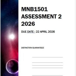 MNB1501 Assessment 2 2026 | Due 22 April 2026 - Distinction Guaranteed