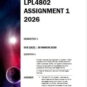 LPL4802 Assignment 1 2026 | Due 26 March 2026 - Distinction Guaranteed