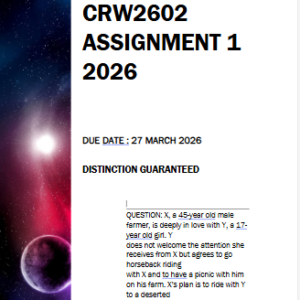 CRW2602 Assignment 1 2026 | Due 27 March 2026 - Distinction Guaranteed