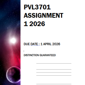 PVL3701 Assignment 1 2026 | Due 1 April 2026 - Distinction Guaranteed
