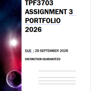 TPF3703 Assignment 3 PORTFOLIO 2026 | Due 29 September 2026 - Distinction Guaranteed