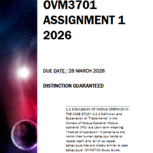 OVM3701 Assignment 2 2026 | Due 28 March 2026 - Distinction Guaranteed