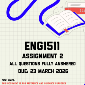 ENG1511 Assignment 2 Memo | Due 23 March 2026