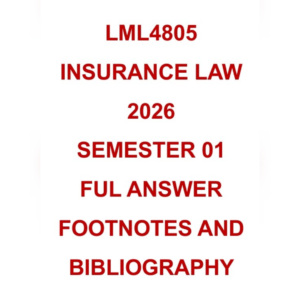 LML4805 ASSIGNMENT 01 SEMESTER 1 2026 FULL ANSWER