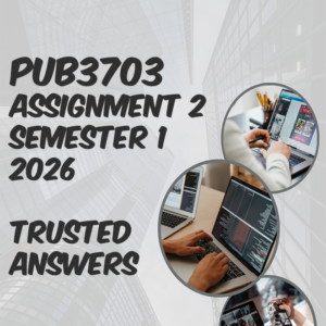PUB3703 Assignment 2 Semester 1 2026 (100% TRUSTED & BEST ANSWERS) – 3 APRIL 2026