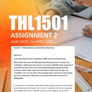 THL1501 Assignment 2 Semester 1 2026 - Due 24 April 2026