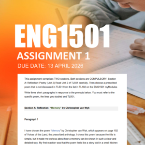 ENG1501 Assignment 1 Semester 1 2026 - Due 13 April 2026