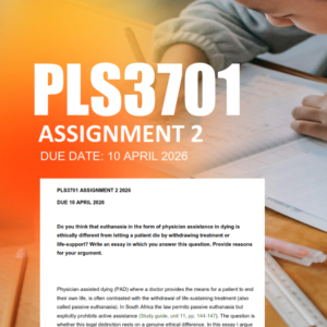 PLS3701 Assignment 2 Semester 1 2026 - Due 10 April 2026