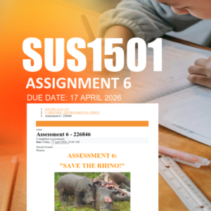 SUS1501 Assignment 6 Semester 1 2026 - Due 17 April 2026