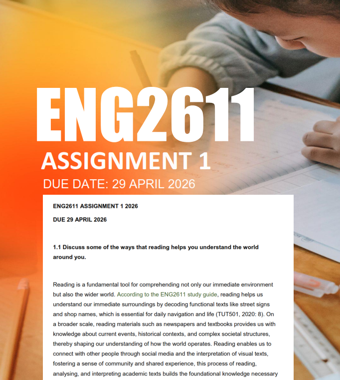 ENG2611 Assignment 1 Semester 1 2026 - Due 29 April 2026 - StudyPass