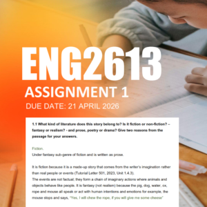 ENG2613 Assignment 1 Semester 1 2026 - Due 21 April 2026