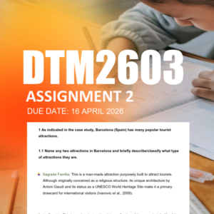 DTM2603 Assignment 2 Semester 1 2026 - Due 14 April 2026
