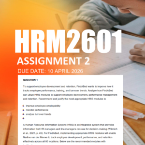 HRM2601 Assignment 2 Semester 1 2026 - Due 10 April 2026