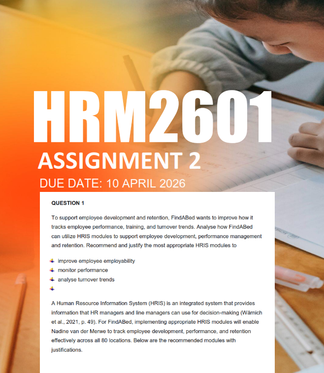 HRM2601 Assignment 2 Semester 1 2026 - Due 10 April 2026