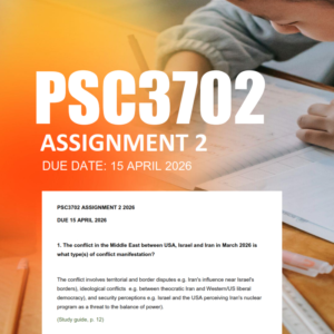 PSC3702 Assignment 2 Semester 1 2026 - Due 15 April 2026