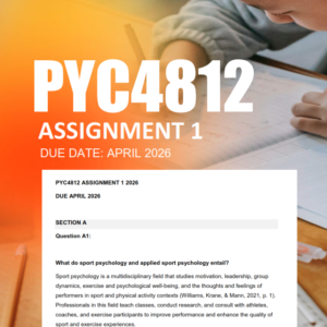 PYC4812 Assignment 1 Semester 1 2026 - Due April 2026