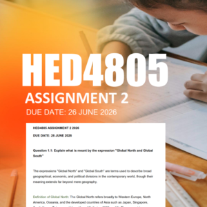 HED4805 Assignment 2 Semester 1 2026 - Due 26 June 2026