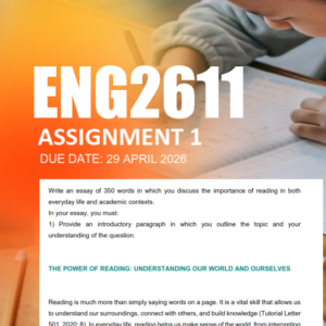 ENG2611 Assignment 1 Semester 1 2026 ( Version 2) Due 29 April 2026