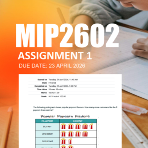 MIP2602 Assignment 1 Semester 1 2026 - Due 23 April 2026 (Quiz)