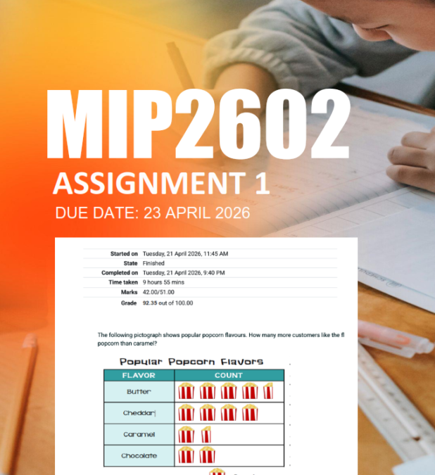 MIP2602 Assignment 1 Semester 1 2026 - Due 23 April 2026 (Quiz) - StudyPass