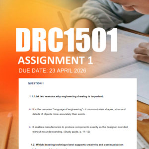 DRC1501 Assignment 1 Semester 1 2026 - Due 23 April 2026