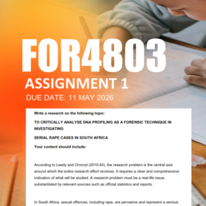 FOR4803 Assignment 1 Semester 1 2026 - Due 11 May 2026