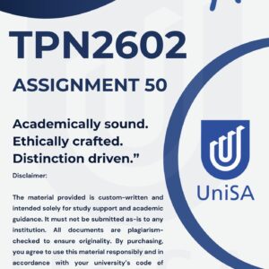 TPN2602 Assignment 50 (Portfolio ) | DUE DATE SEPTEMBER 2026