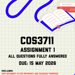 COS3711 Assignment 1 Memo | Due 15 May 2026