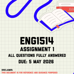 ENG1514 Assignment 1 Memo | Due 5 May 2026