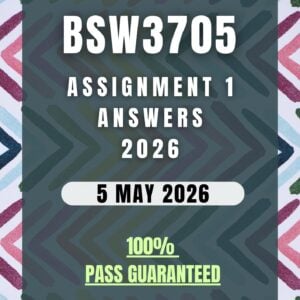 BSW3705 Assignment 1 2026 Memo - 5 May 2026