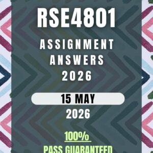 RSE4801 Assignment 1 (2026) | Complete Solutions & Detailed Answers | Due 15 MAY 2026 | UNISA