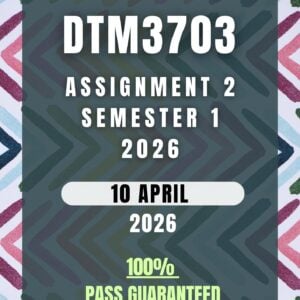 DTM3703 Assignment 2 Semester 1 2026 (TWO ESSAYS PROVIDED) | Due 10 April 2026
