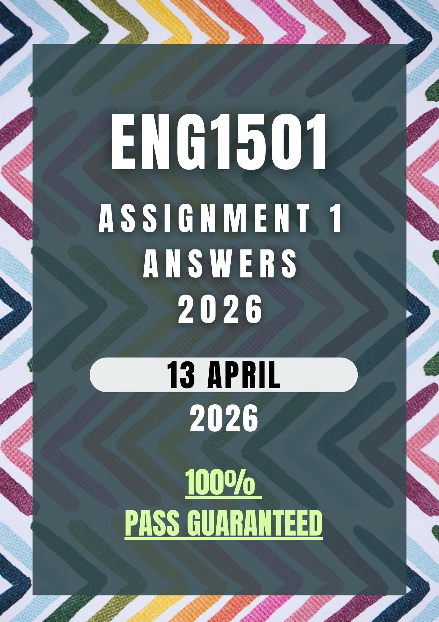ENG1501 Assignment 1 (2026) | Complete Solutions & Detailed Answers | Due 13 April 2026 | UNISA