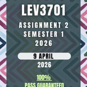 LEV3701 Assignment 2 Semester 1 (2026) | Complete Solutions & Detailed Answers | Due 09 APRIL 2026 | UNISA
