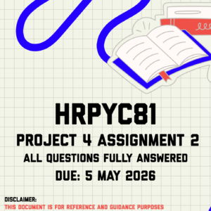 HRPYC81 Project 4 (Personal and General Belief in a Just World) Assignment 2 Memo | Due 5 May 2026