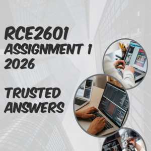 RCE2601 Assignment 1 2026 (100% TRUSTED & BEST ANSWERS) – 4 MAY 2026