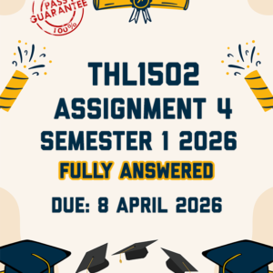 THL1502 ASSIGNMENT 4 SEMESTER 1 2026 - FULLY ANSWERED (DUE 8 APRIL 2026)