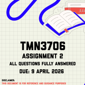 TMN3706 Assignment 2 Memo | Due 9 April 2026