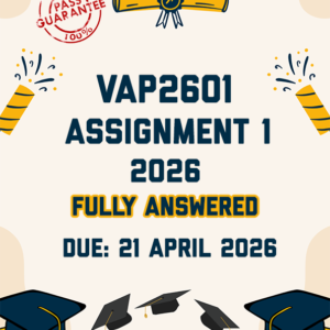 VAP2601 ASSIGNMENT 1 2026 - THREE OPTIONS PROVIDED (DUE 21 APRIL 2026)