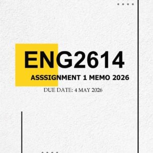ENG2614 Assignment 1 2026 MEMO – Due 4 MAY 2026