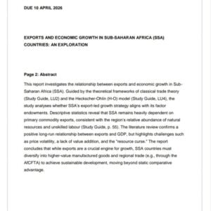 ECS3702 Assignment 2 2026 | Due 10 April 2026 - Distinction Guaranteed