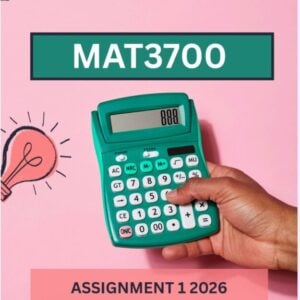 MAT3700 Assignment 1 2026 | Due 4 May 2026 - Distinction Guaranteed